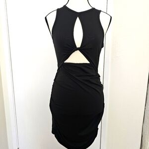 Elegant Black Cut-Out Dress